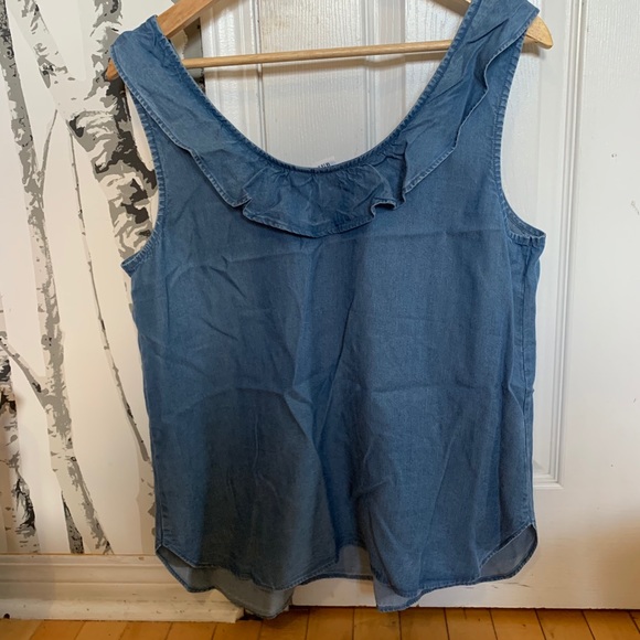 Adorable Mock Denim Blouse from Gap - Picture 2 of 2